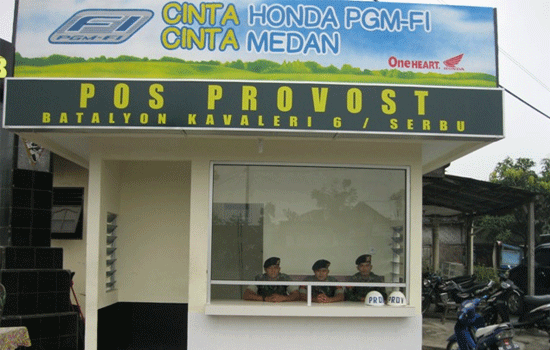 Peresmian Pos PROVOST Di Depan Asrama YONKAV 6/Serbu