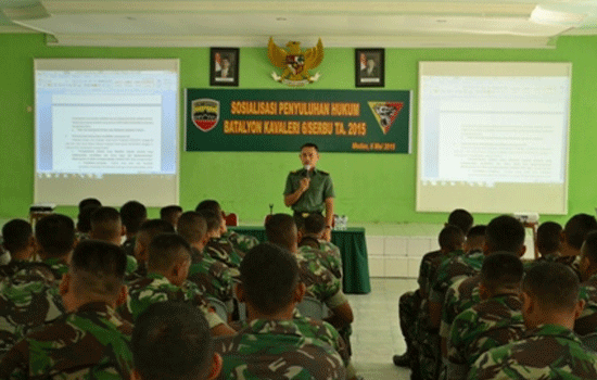 Batalyon Kavaleri 6/Serbu Terima Sosialisasi Hukum