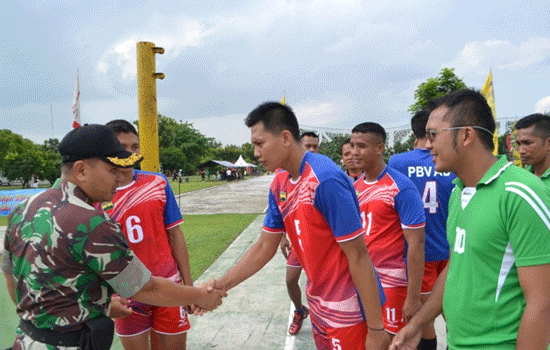 Turnamen Bola Volly Dalam Rangka HUT Yonkav Ke 61