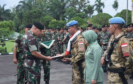 Kepulangan Satgas Konga XXIII-I/Unifil Yonkav 6