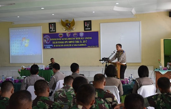 Sosialisasi Keselamatan Berlalu Lintas di Yonkav 6/NK