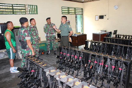 Slog Kodam I/BB Cek Alkap Satuan Yonkav 6/NK